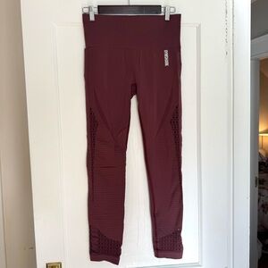 Gymshark Leggings Small Burgundy Maroon Garnett